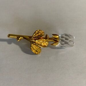 Sparkling Swarovski Faceted Crystal Tulip Pin/Brooch